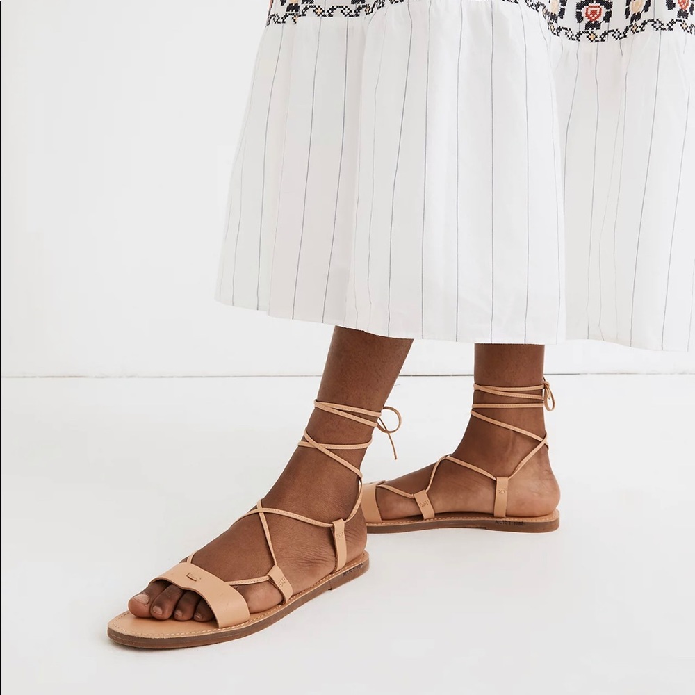 The Boardwalk Lace-Up Sandal in Leather